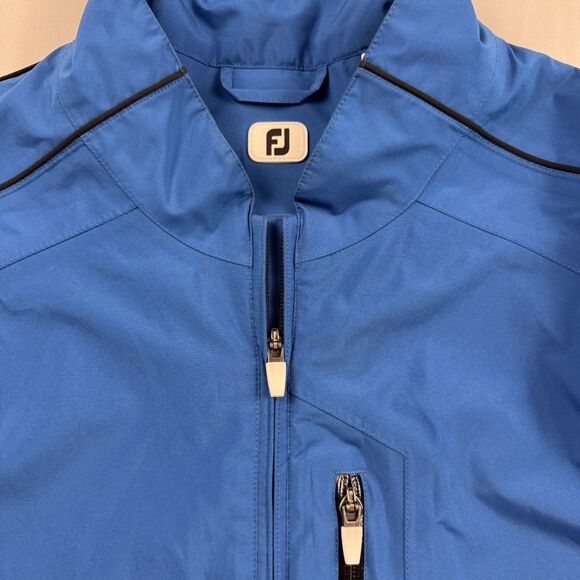 Footjoy Rain Windbreaker Golf Blue Jacket Mens L - Picture 7 of 12
